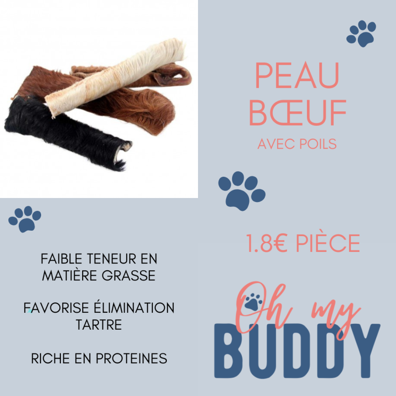 Peau de bœuf avec poils
